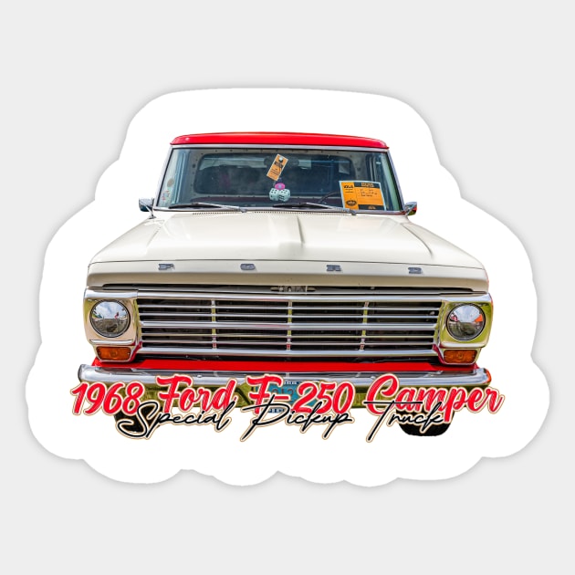 1968 Ford F250 Camper Special Pickup Truck Sticker by Gestalt Imagery